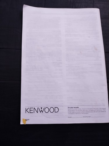 Kenwood VR-6070 KRF-X9060D Instruction owners manual - Picture 2 of 2
