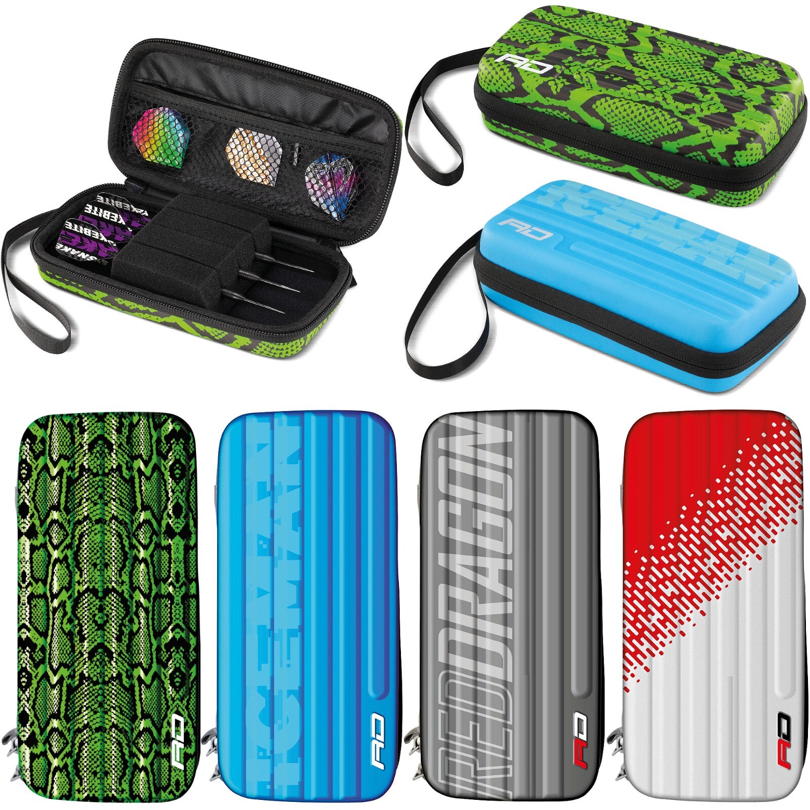 Red Dragon Red Dragon Monza Snakebite Green Dart Case Barrel