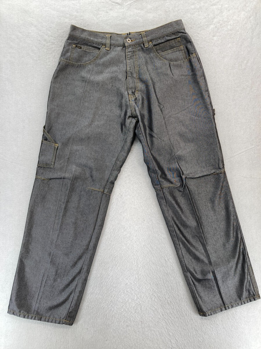 Koman Carpenter Jeans Mens 36x34 Silver Denim Relaxed