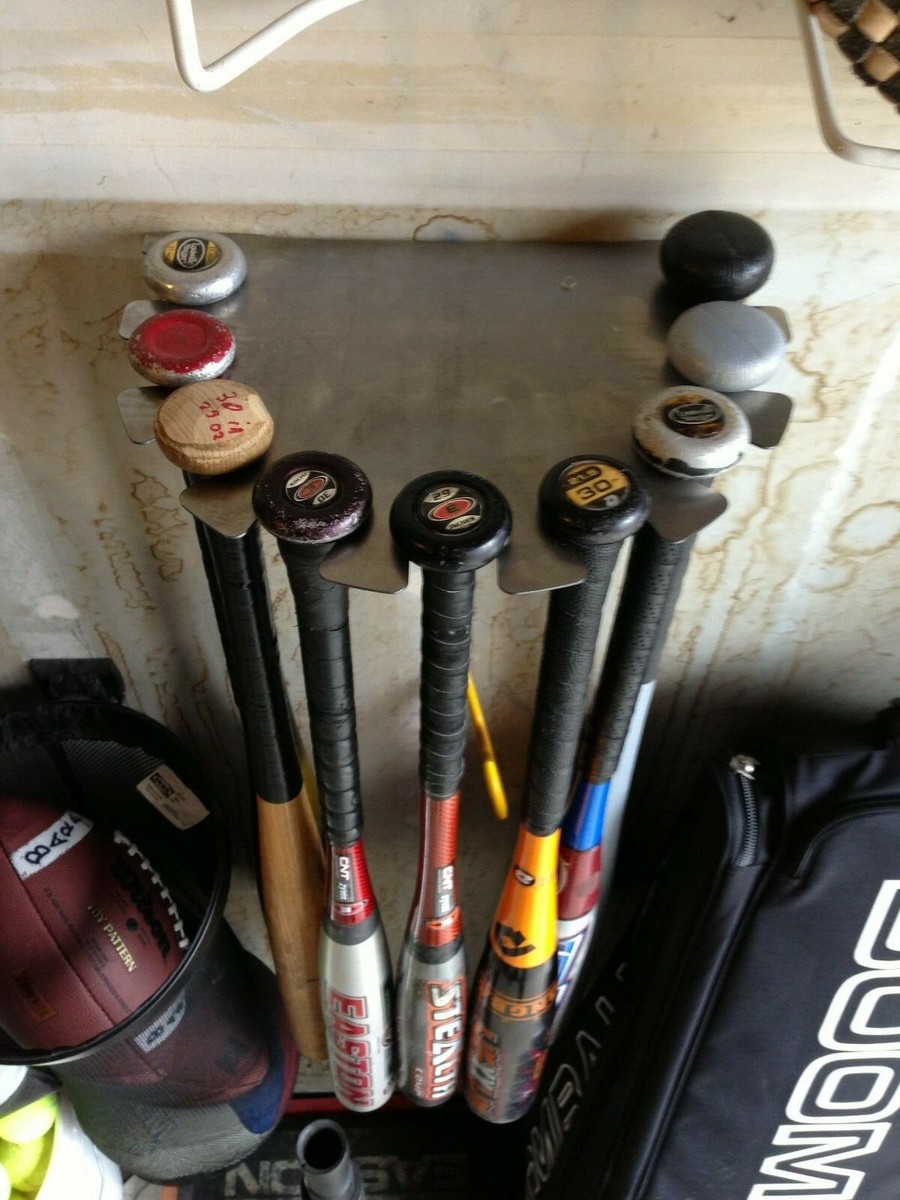 Baseball Bat Organizer Heavy Duty Steel Bat Rack - Holds 14 Baseball ...