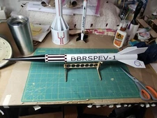 SPEV-1 Flying Model Rocket Kit from Bad Boy Rocketry. 23" tall "C" powered