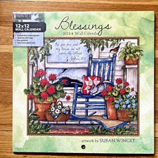 Susan Winget Wall Calendar 2024 Blessings The Lang Co Art Work Scrape Booking