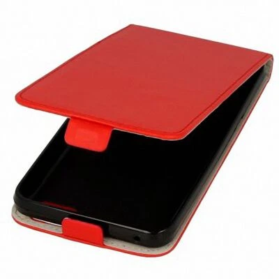 Flip Hülle Handy Schutz Huawei Honor 7 Rot Leder Imitat Slim Flex Schale Bumper - Bild 1 von 2