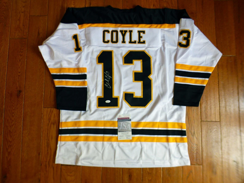 Charlie Coyle Boston Bruins Autographed Custom White style jerseys