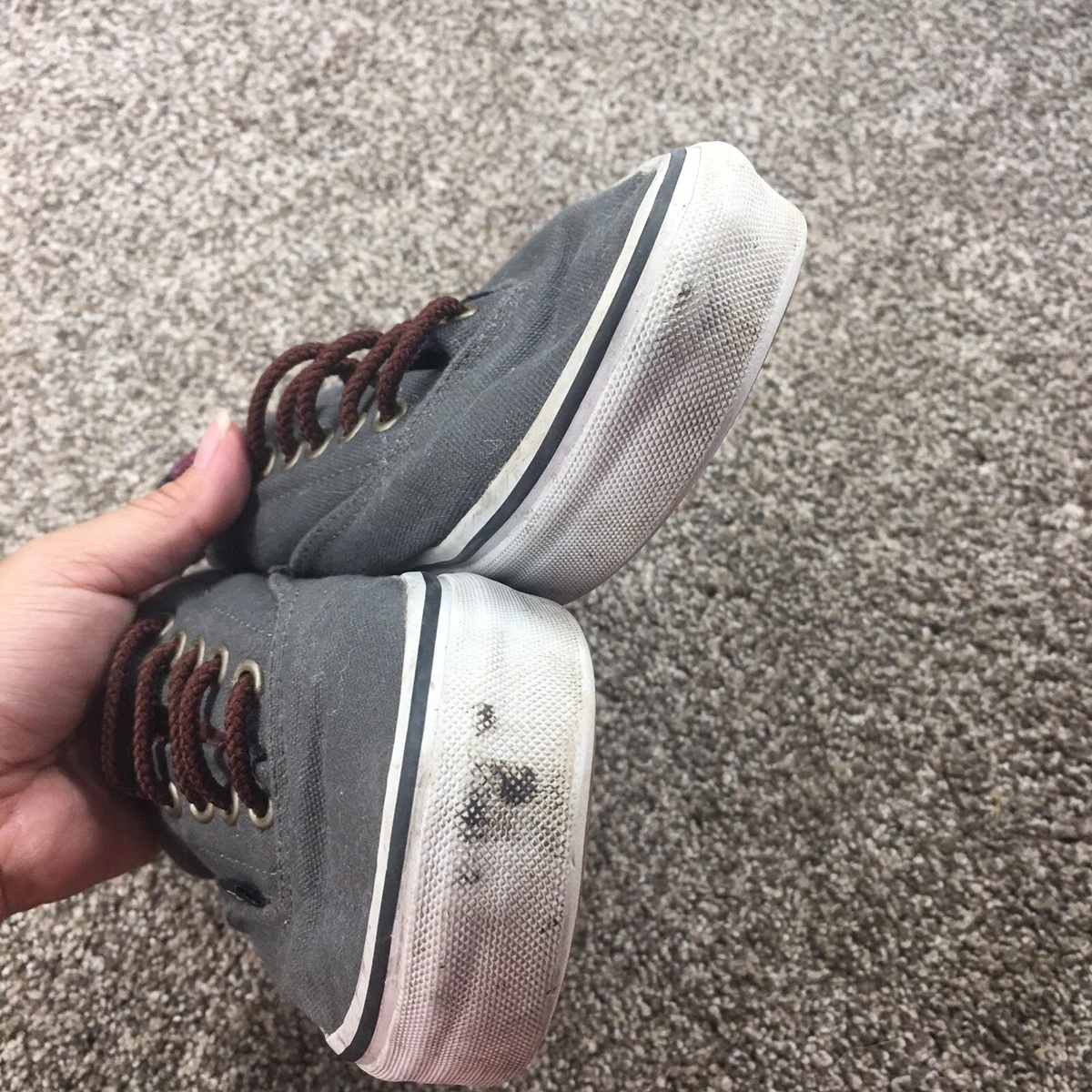 Vans Atwood Boho Gray Skateboard Leather Shoe Comfort Sneakers