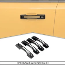 For 2021-2024 Ford Bronco Sport Carbon Fiber ABS Side Door Handles Cover Trim