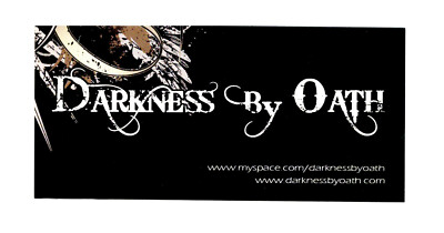 DARKNESS BY OATH  - Logo - Indoor-Sticker / Aufkleber 4,5 x 9,4 cm