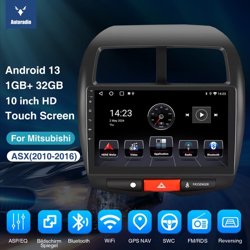 Apple Carplay GPS Navi WIFI 10.1" Car Stereo Radio For Mitsubishi ASX 2010-2017 - Picture 2 of 13