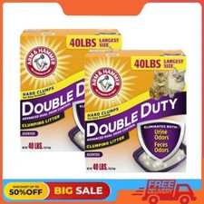 2 packs ARM  HAMMER Double Duty Cat Litter, Advanced Odor Control Clumping Cat
