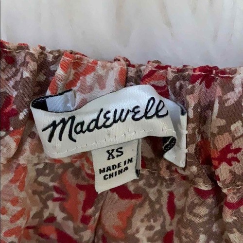 BLUSA CROP TOP VERANO FLORAL MADEWELL talla XS - Imagen 4 de 8