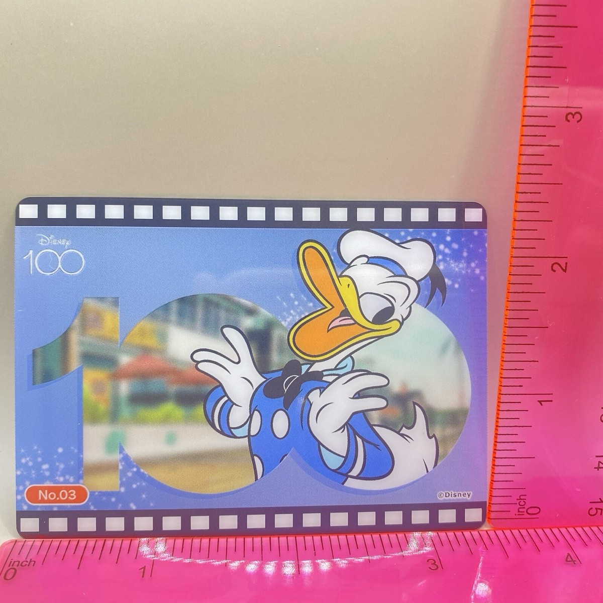 Donald Duck No.03 Disney 100 Trading Clear Card Japanese