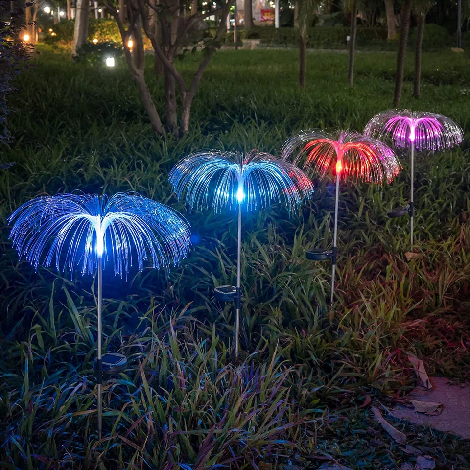 Firework Solar Lights 150 LED Outdoor Waterproof Path Lawn Garden Decor Lamp - Image 2 of 4