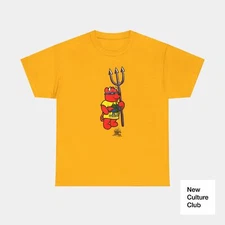 World Industries Red Devil Bear Skate Skateboarding 90s Design T Shirt Tee Print