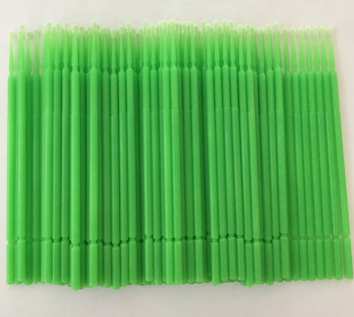400 (4 Vials) Green Dental Micro Brush Lash Tools Regular Tips (2.0mm) eyelash - Picture 3 of 3
