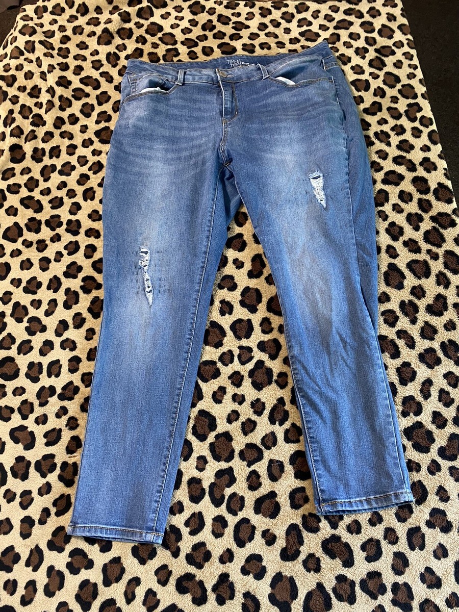 Time and Tru Women's Core Super Skinny Jean, Fly Tint, Petite 20 Light Wash