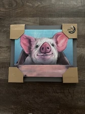 Stretched Canvas Wall Art Of A Pig By Sign Of The Times 2021 New