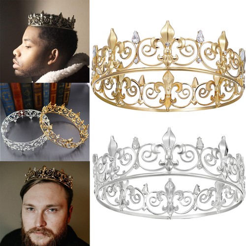 Mens Crown King Queen Prince Medieval 