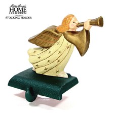 Eddie Bauer GOLD TRUMPET ANGEL 5.25" Cast Iron Stocking Hanger