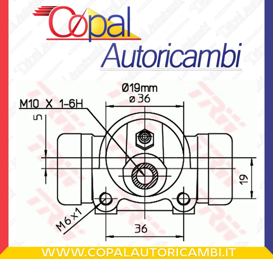 Cilindretto freno TRW BWD326 per FIAT - Immagine 2 di 3