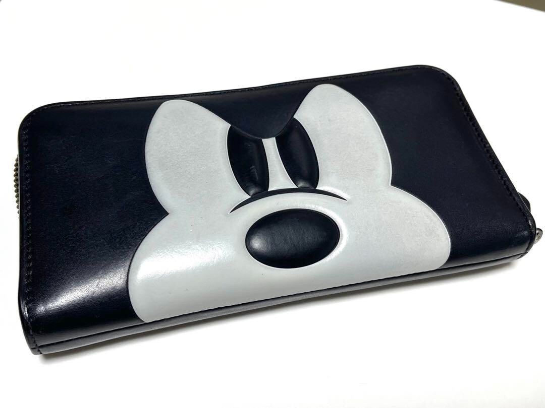 Coach Mickey Mouse Wallet Disney Collaboration Black Gem