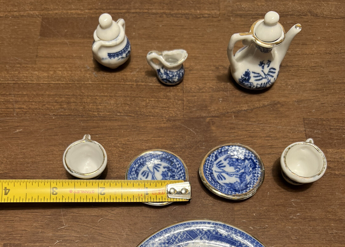 Vintage Blue Willow Childs Tea Set eBay