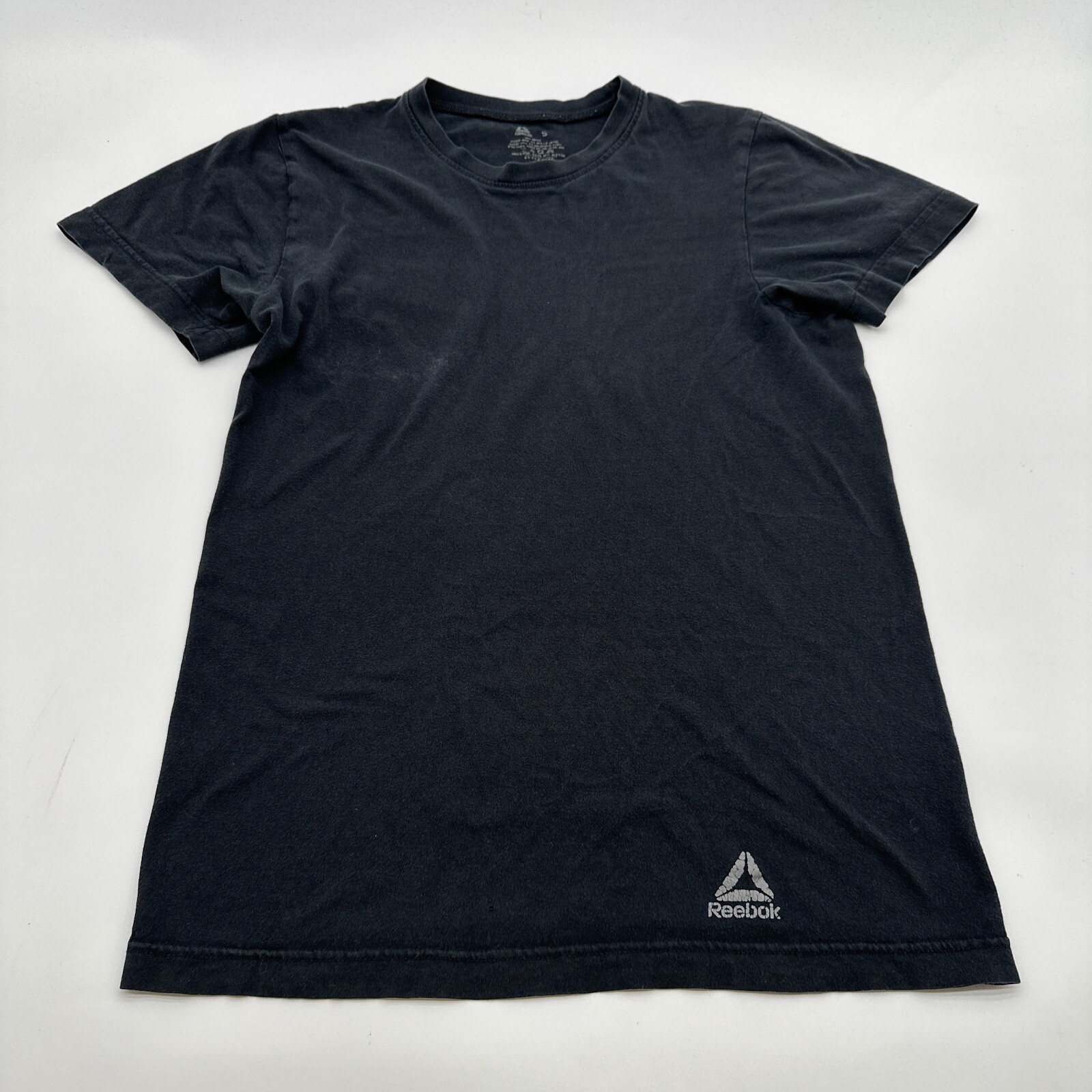 Reebok T-Shirt Men Small Black  Solid Logo…#17244