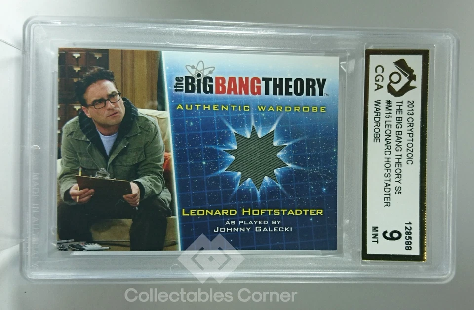 2013 Big Bang Theory Season 5 Johnny Galecki As Leonard Wardrobe Card Graded 9 - Image 2 of 3