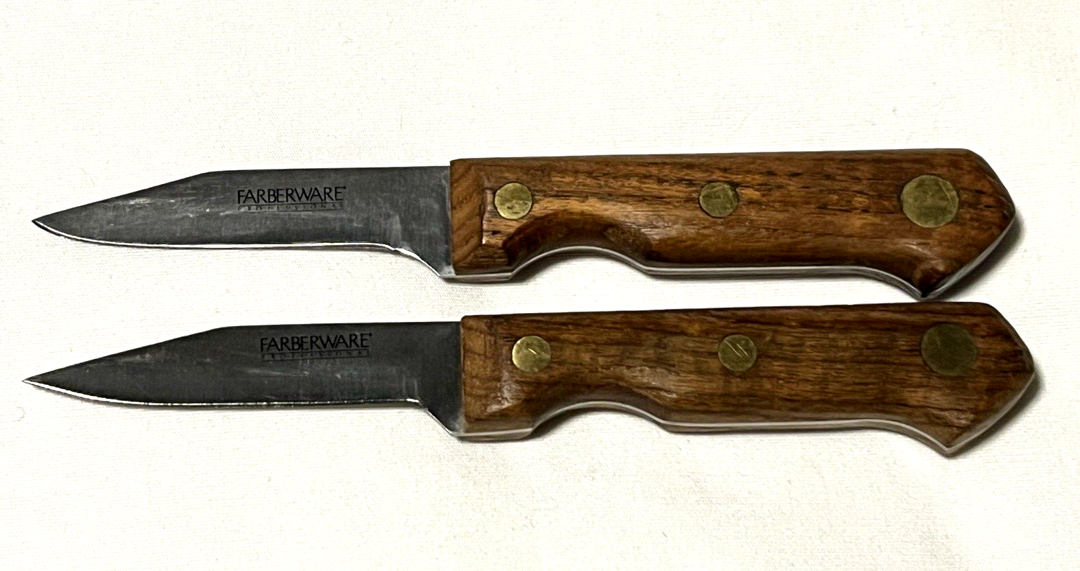 Farberware Professional Paring Knife Wooden Handles Stainless Set of 2 Knives