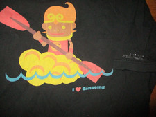 Black I Love Canoeing T Shirt XL Giordano Meets Talents
