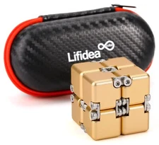 Lifidea Aluminum Alloy Metal Infinity Cube Fidget Cube 6 Colors Handheld Fidg...