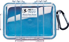 New Pelican   1020 clear with Blue Micro Case includes Free engraved nameplate