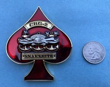 US NAVY CHALLENGE COIN COASTAL RIVERINE GROUP TWO (CRG-2) SNAKEBITE CHIEF / CPO