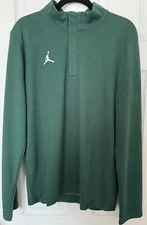 Jordan TEAM Mens Medium Dri-FIT Half-Zip Athletic Top Dark Green DQ7913-341 NEW