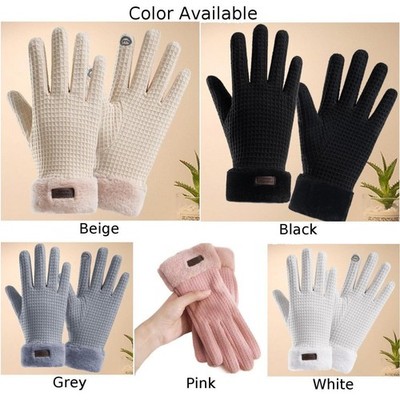 Weiche Fleece Winter Handschuhe für Damen Finger bedienbar Autofahren Telefon Z