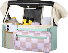 Universal Stroller Organizer with Insulated Cup Holders and Detachable Phone Bag