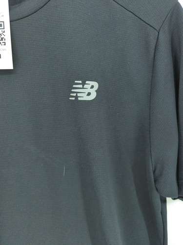 New Balance Men's T-Shirt S Black 100% Polyester Round Neck Basic - Picture 5 of 6