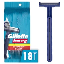 Gillette Sensor2 Base Fixed Head Men's Disposable Razors - 18ct