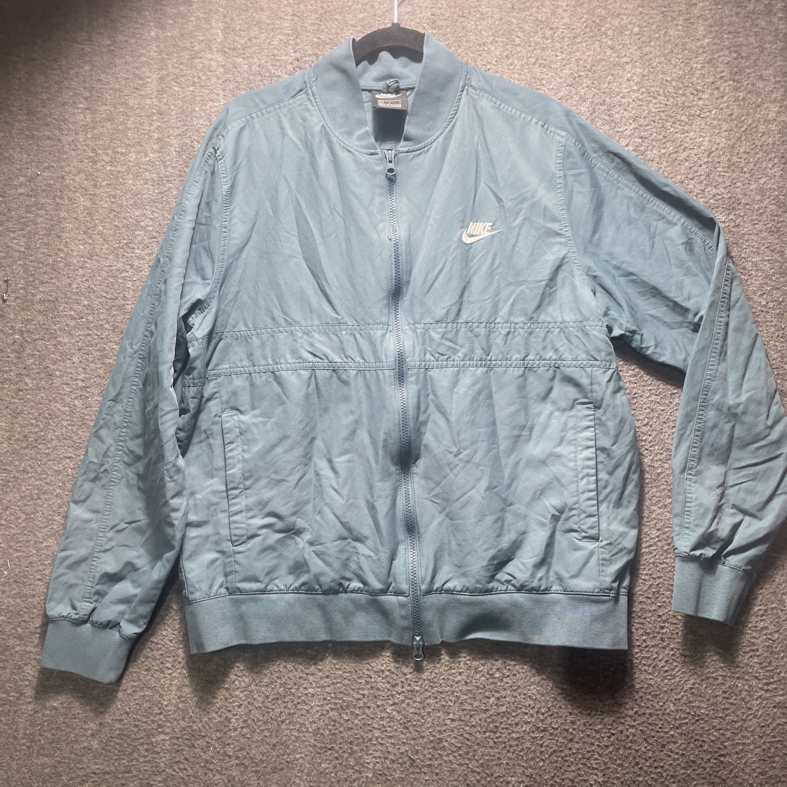 SACAI X NIKE Giacca a vento VINTAGE Nike uomo grande L verde full zip leggera anni 90