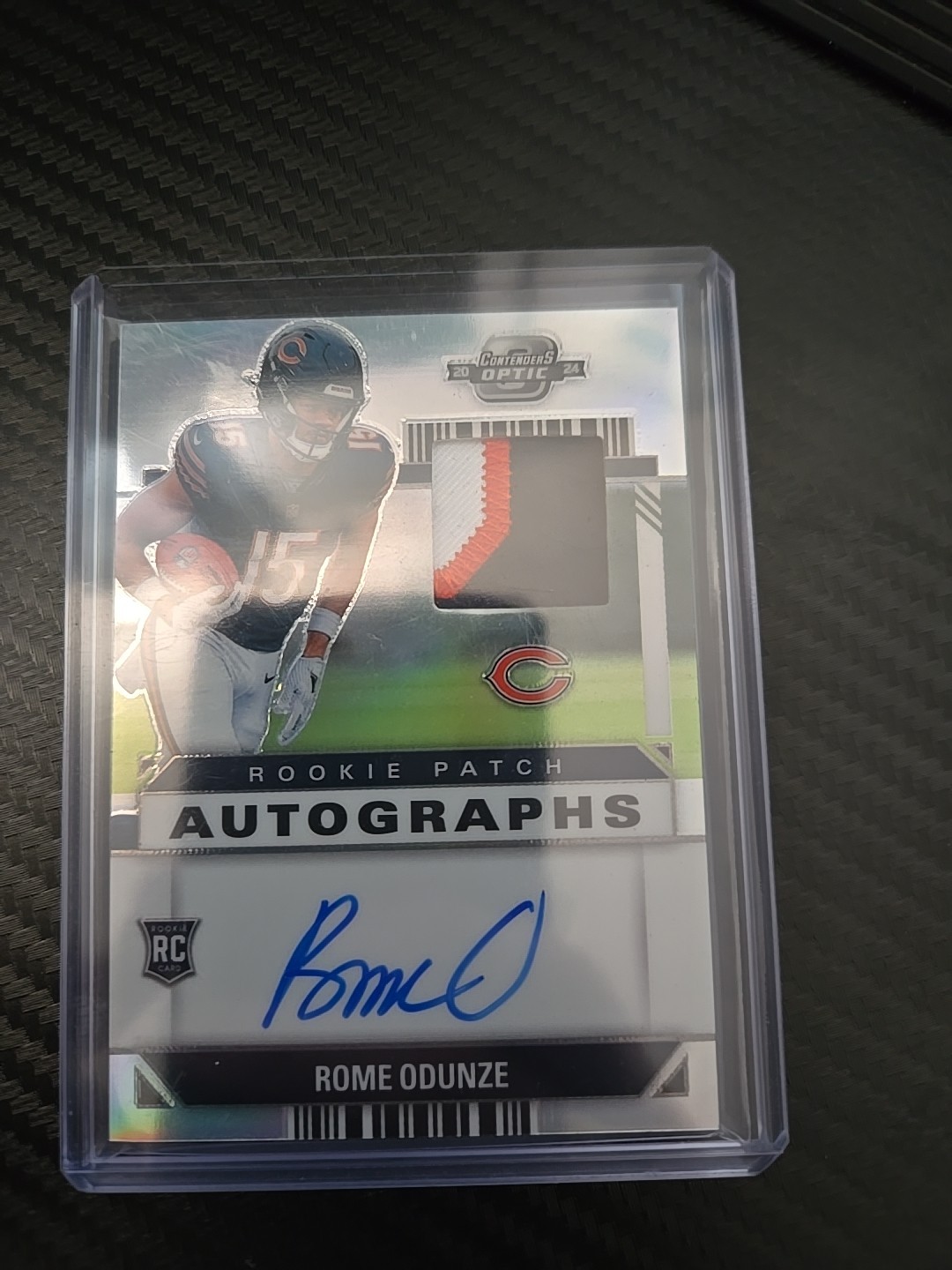 2024 Panini Contenders Optic /75 Holo Rookie Patch Auto ROME ODUNZE RPA Bears!!
