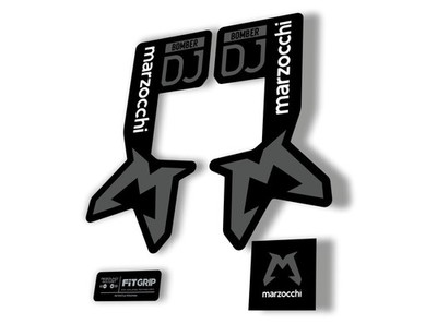 Marzocchi Bomber DJ 2025 Fork Suspension Sticker Decal Kit Adhesive Gray