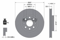 Pagid Bremsscheiben InnenbelüFtet Ø257Mm FüR Opel Corsa E X15 S07 M13 Fiat