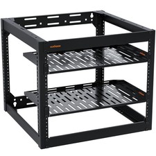 10U Network Rack - Wall Mountable Heavy Duty 4 Post Design Holds All Your Net...