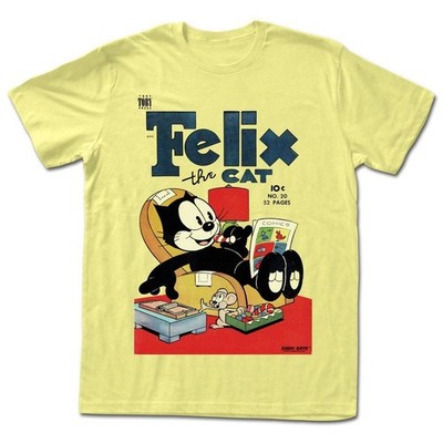 Felix The Cat Yellow Cotton All size S-5XL Gift For Fans T-shirt TA256