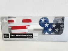 Disney Parks Americana Patriotic Mickey Mouse Salt & Pepper Shaker Set