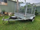Sale 6x4 box trailer with cage 600mm fully welded body galvanised