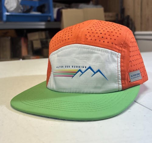 Alter Ego Hat Running Cruiser Neon Orange Perforated Performance Snapback Cap