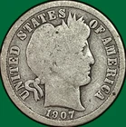 1907-O Barber Dime Good G Coin #38473