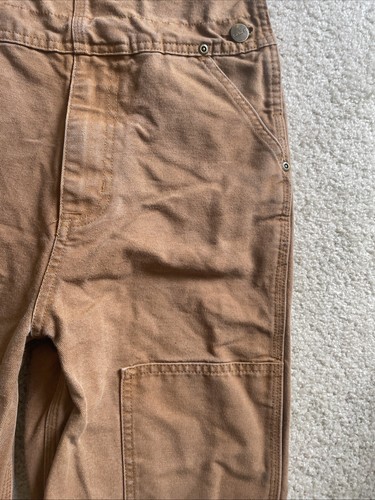 Carhartt Youth Canvas Double Knee Brown Overalls-Size 8 - Picture 10 of 23
