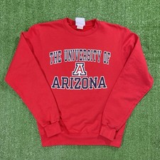 Arizona Wildcats Crewneck Sweatshirt Red Spellout Champion Sz S NCAA Basketball