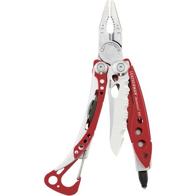 Skeletool RX Multitool with Serrated Knife and Glass Breaker, Red